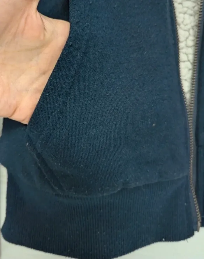 Gilet bleu S doublé - photo numéro 3