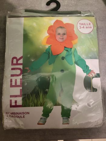 Deguisement fleur - taille 3-4 ans - neuf