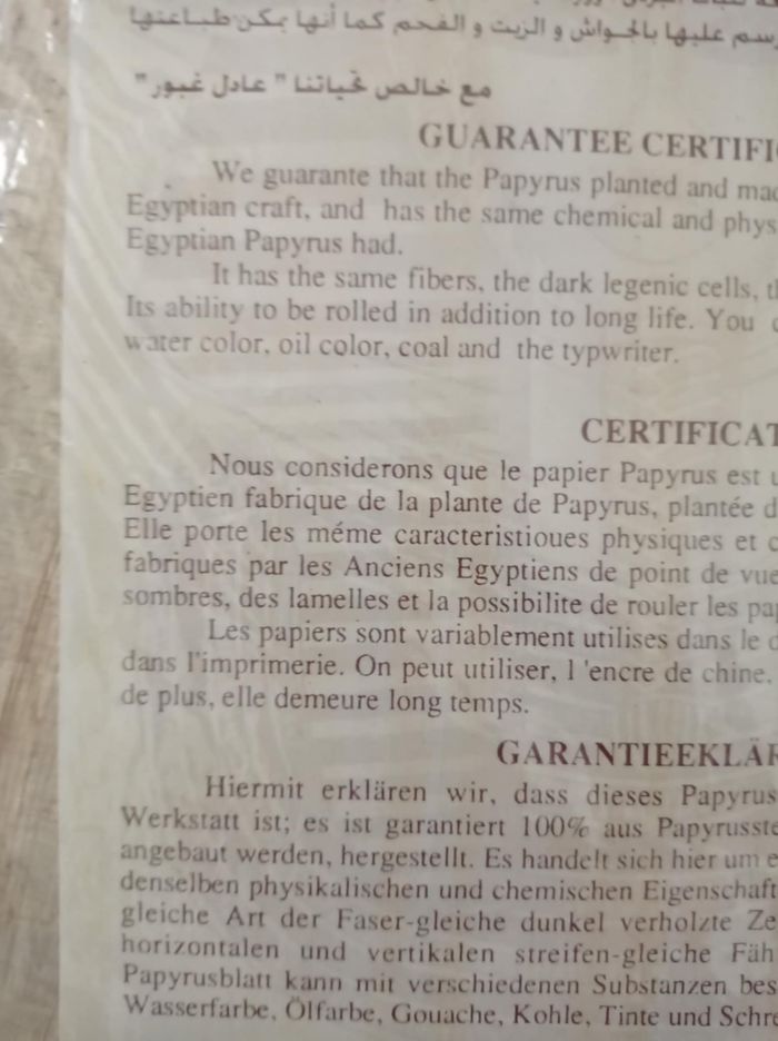 Papyrus certifié - photo numéro 8