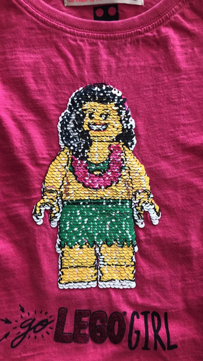 Teeshirt desigual 3-4 ans rose lego - photo numéro 3
