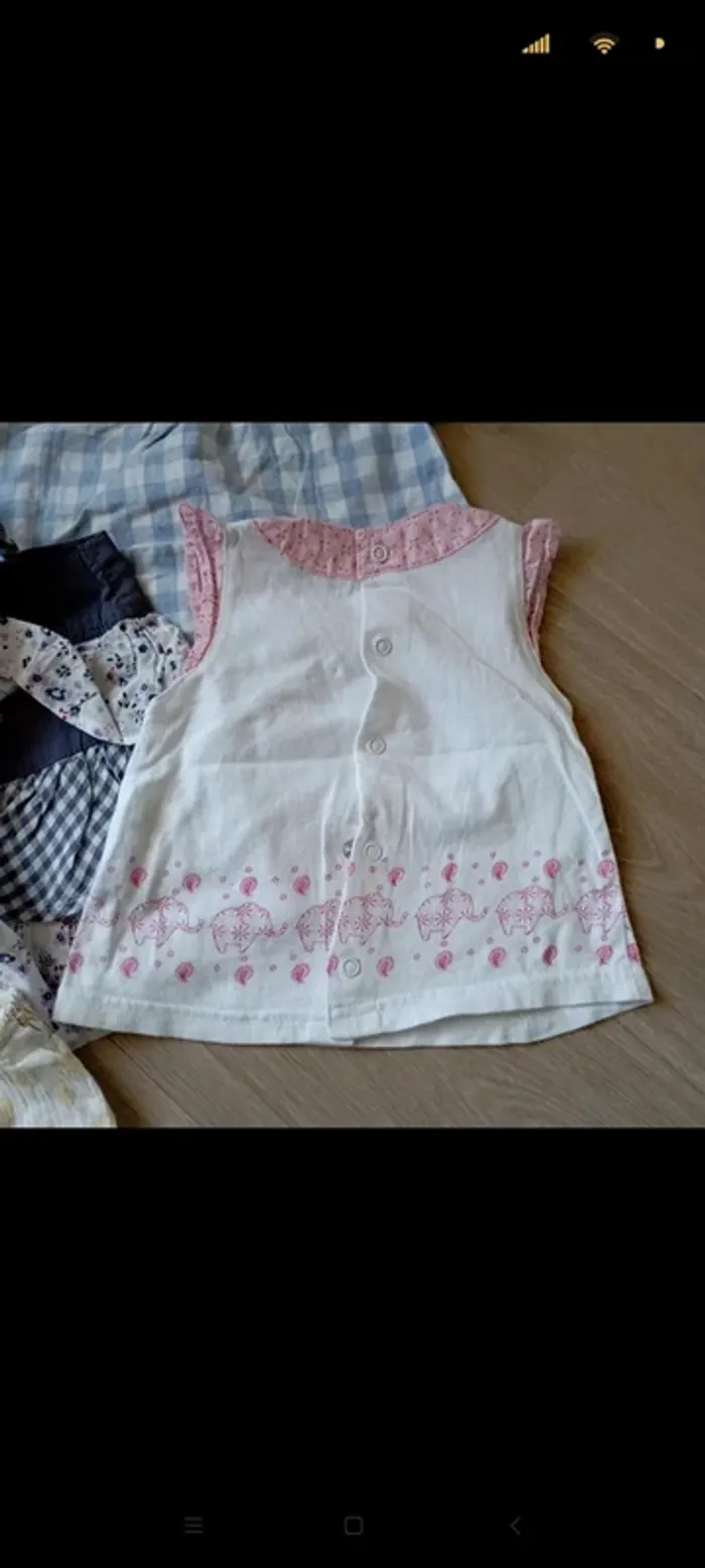 Lot 3 débardeurs et 1 chemise 6M - photo numéro 8