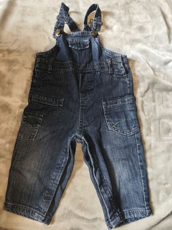 Salopette jean grain de blé 12 mois 