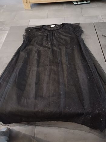 Robe voilage noir pailleté