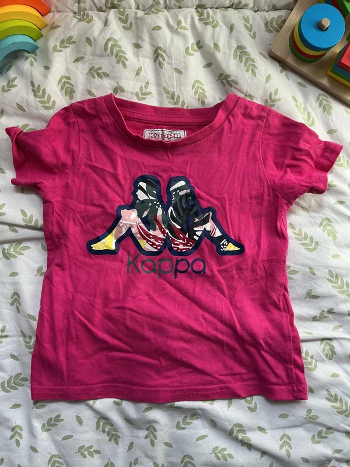 teeshirt manches courtes rose kappa 3 ans - photo numéro 3