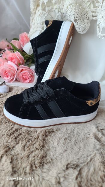 Basket femme léopard noir 36