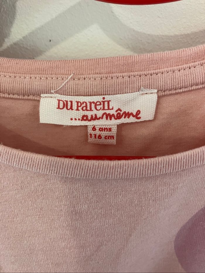 Haut rose motifs cœurs 6 ans DPAM - photo numéro 4