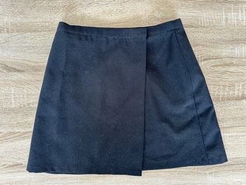 Jupe portefeuilles noire pailletée