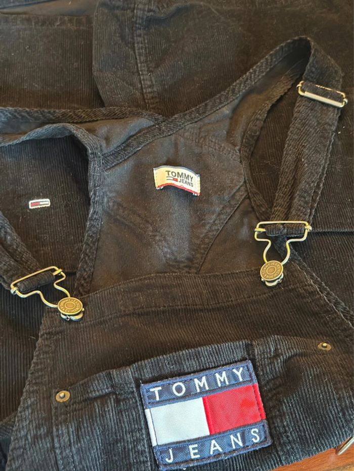 Robe salopette noire en velours côtelé Tommy Jeans - Taille 36 - photo numéro 8