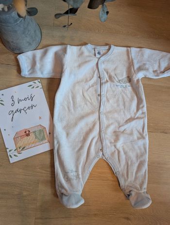 Pyjama 3 mois Petit Bateau Blanc