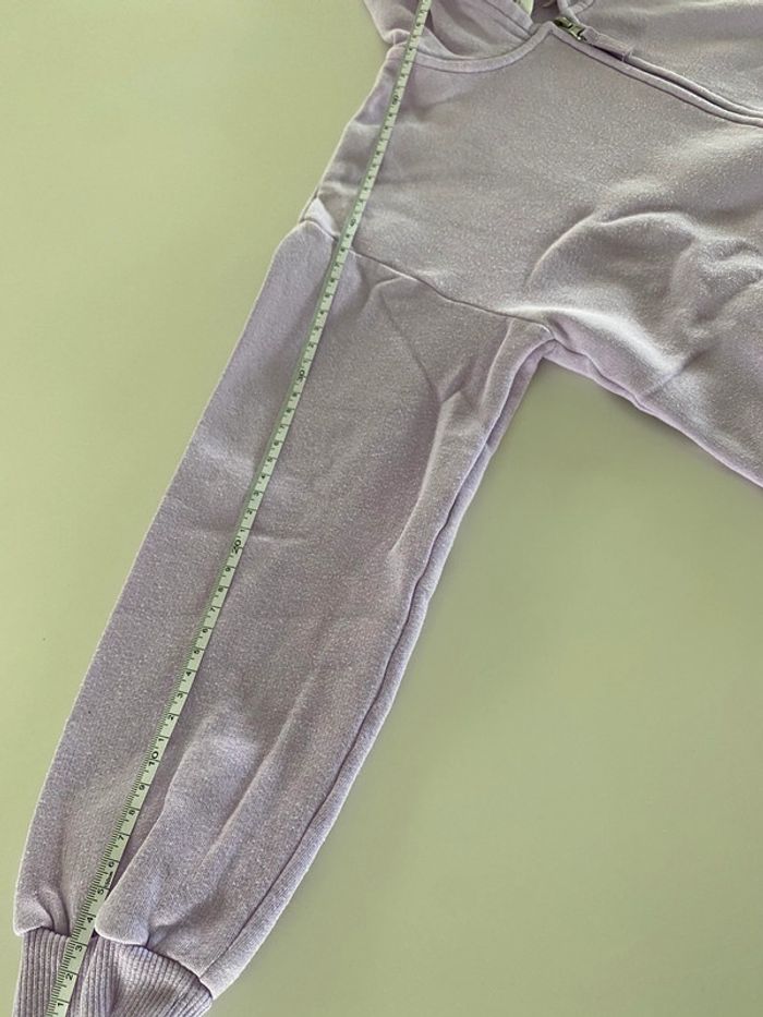 Gilet zip capuche parme 10 ans - photo numéro 8