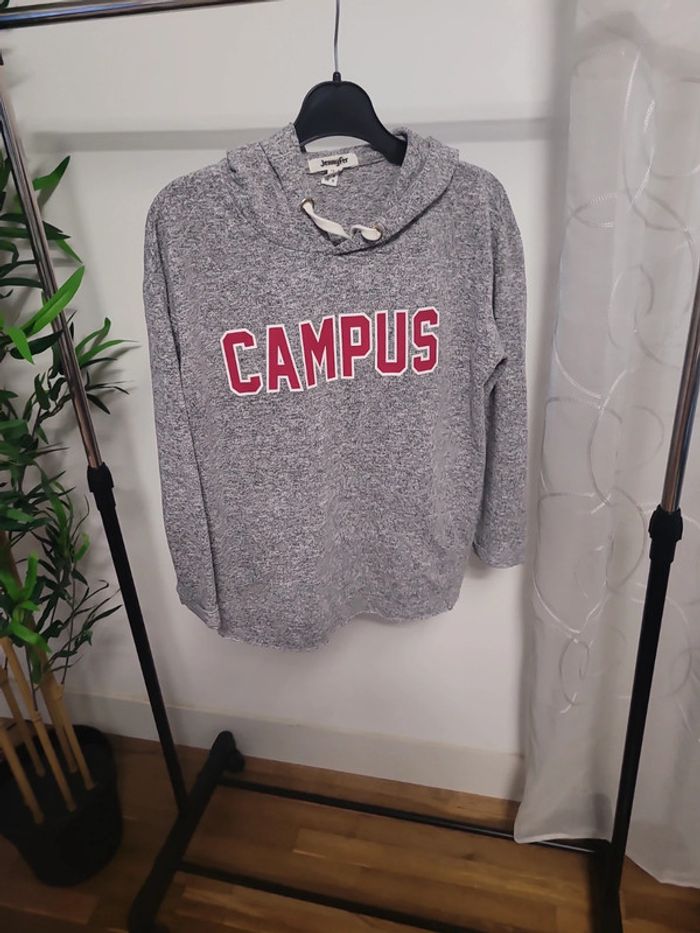 Sweat gris campus - photo numéro 2