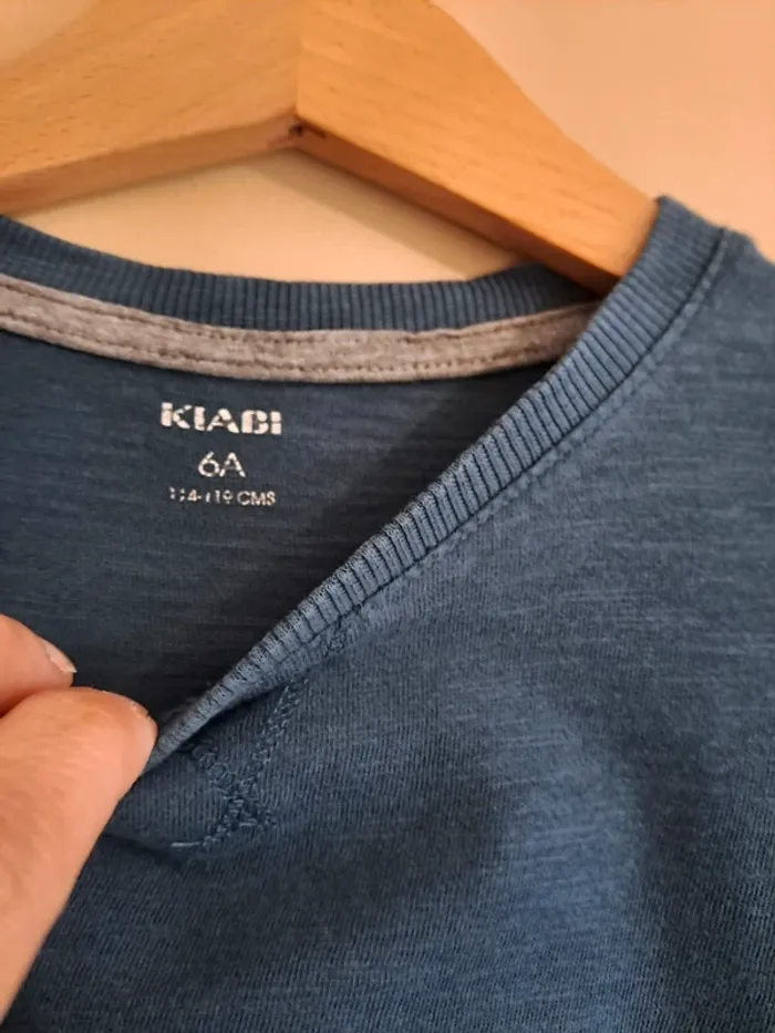 T-shirt ML garçon 6 ans tbe bleu kiabi - photo numéro 2