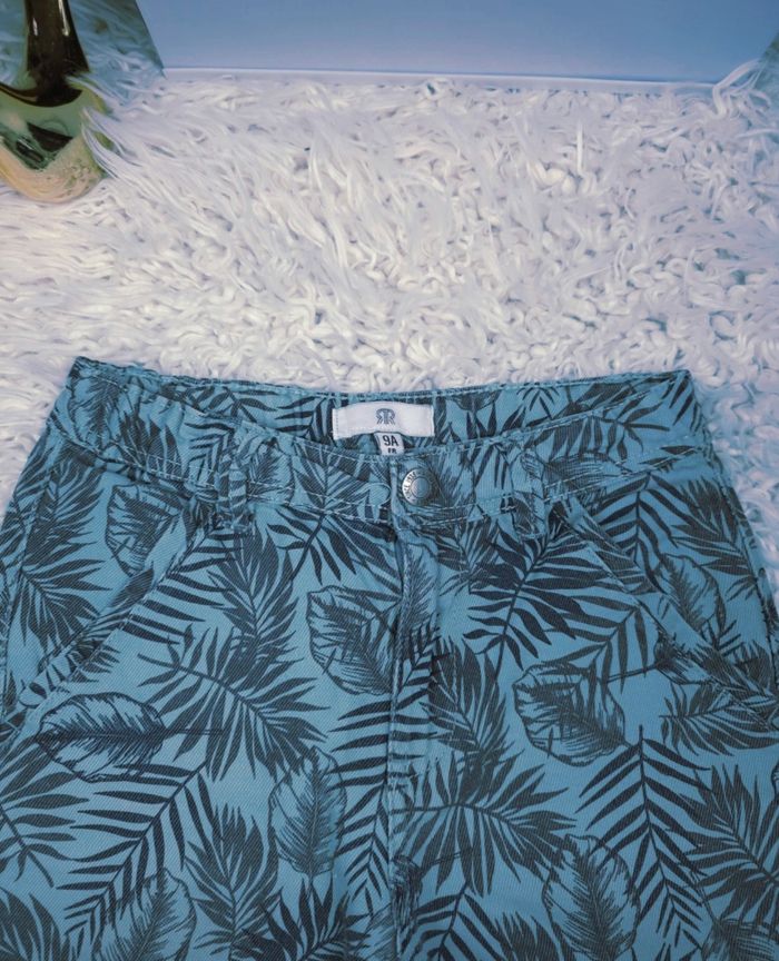 Bermuda imprimé tropical vert clair et anthracite Garçon taille 9 ans marque La Redoute 🎸 - photo numéro 5