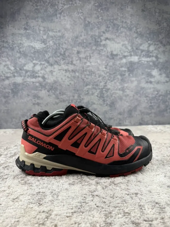 Salomon XA Pro 3D V9 Gore-Tex - Black & Beige & Corail - photo numéro 3
