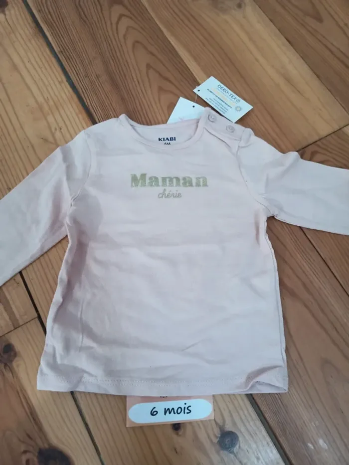 Tee shirt ml 6 mois neuf