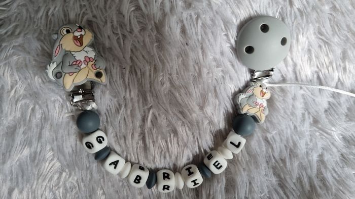 Attache tétine, doudou et anneau de dentition Bambi - photo numéro 6