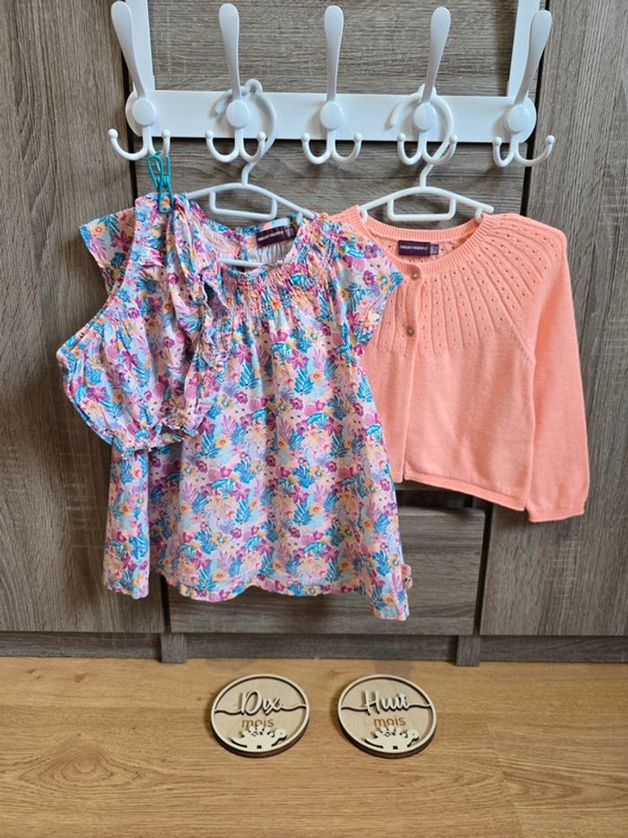 Vêtement Bébé Fille - Ensemble Robe + Gilet - Sergent Major - 18 mois 80 cm