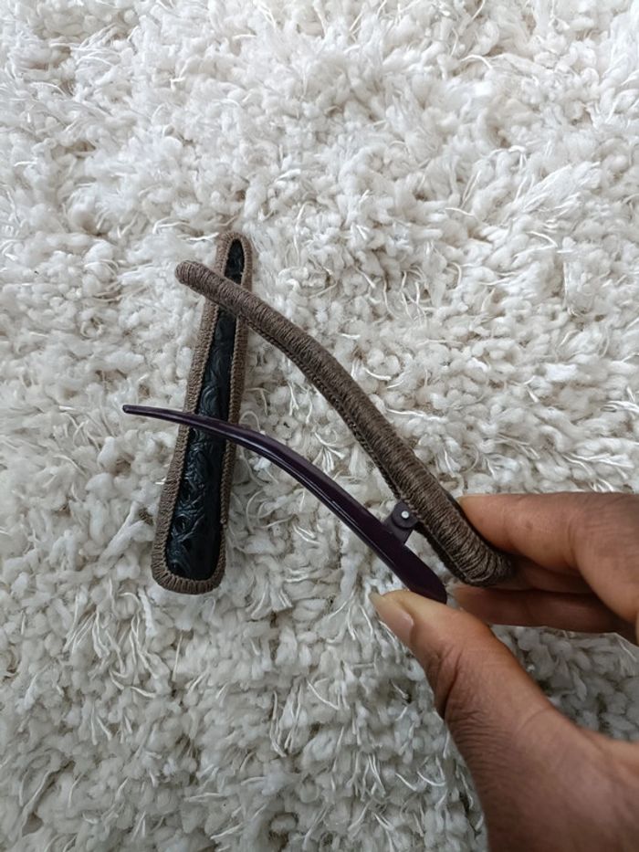 2 barrettes à cheveux gris foncé d'environ 12 cm de longueur - photo numéro 2