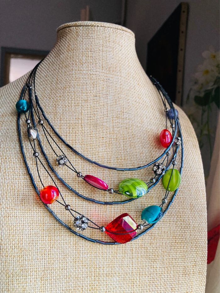 Collier femme perles