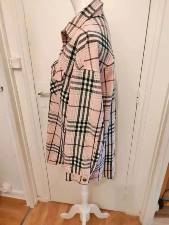 Surchemise taille L/XL carreaux rose - photo numéro 4