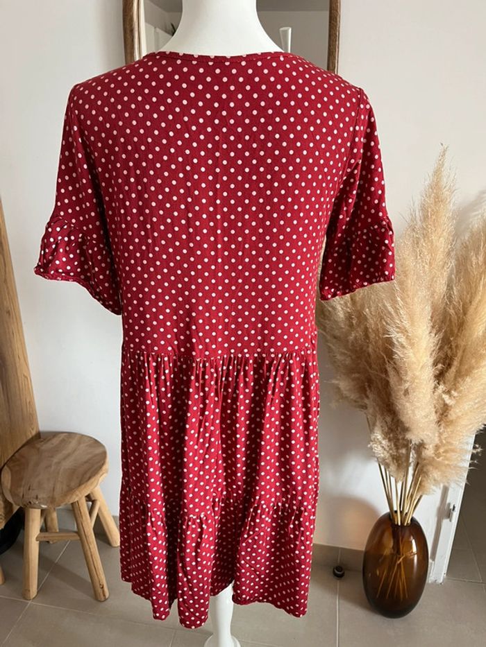 Robe fluide à pois rouge Jb Fashion - photo numéro 5