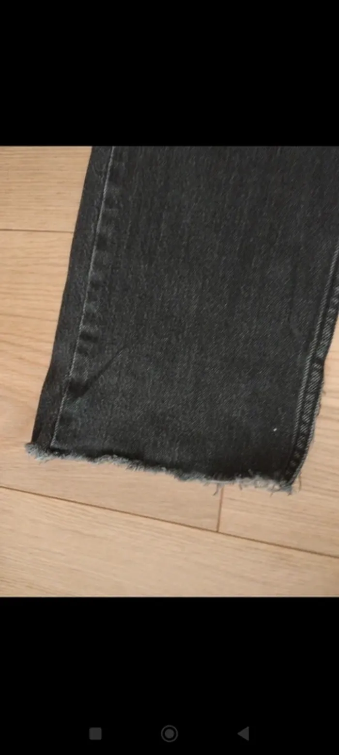 Jean droit taille haute noir Zara S - photo numéro 7