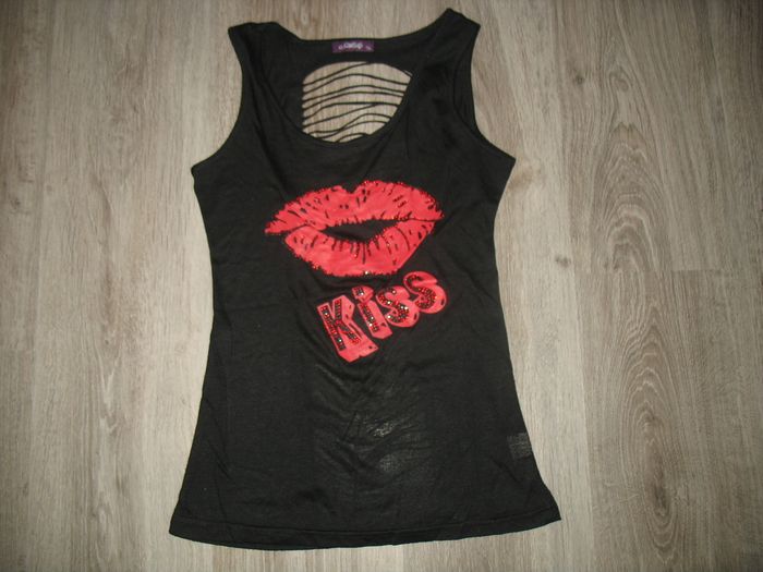 DÉBARDEUR NOIR "AUFY" - TAILLE S / M - n°04 - photo numéro 3
