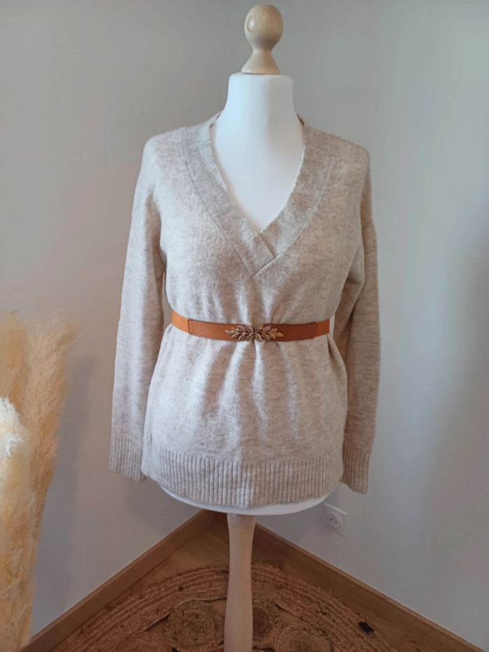 Pull beige/crème tout doux LH taille L 40