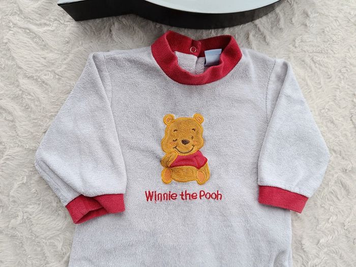 Pyjama grenouillère velours Garçon 3 mois Winnie l'ourson the pooh Disney Baby - photo numéro 3