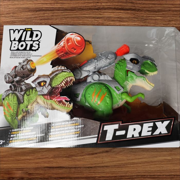 Zuru Wild Bots T-Rex Neuf – Dinosaure Robot Interactif avec Sons & Lumières - photo numéro 1