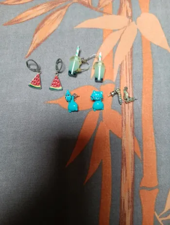 Lot de 4 paires de boucles oreilles enfant