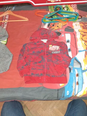 Gilet zippé a capuche 3ans disney cars