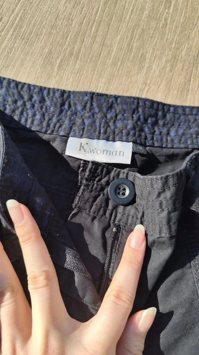 Pantacourt noir à lacets taille basse T40 - KWoman - photo numéro 8