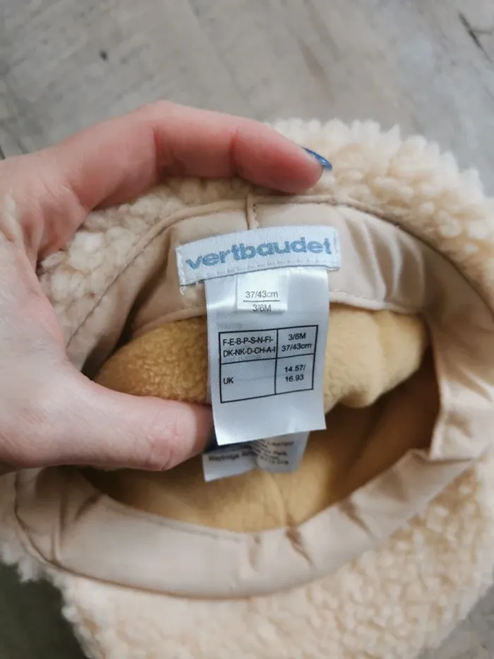 Mignonne casquette ourson en sherpa avec oreilles neuve - photo numéro 4