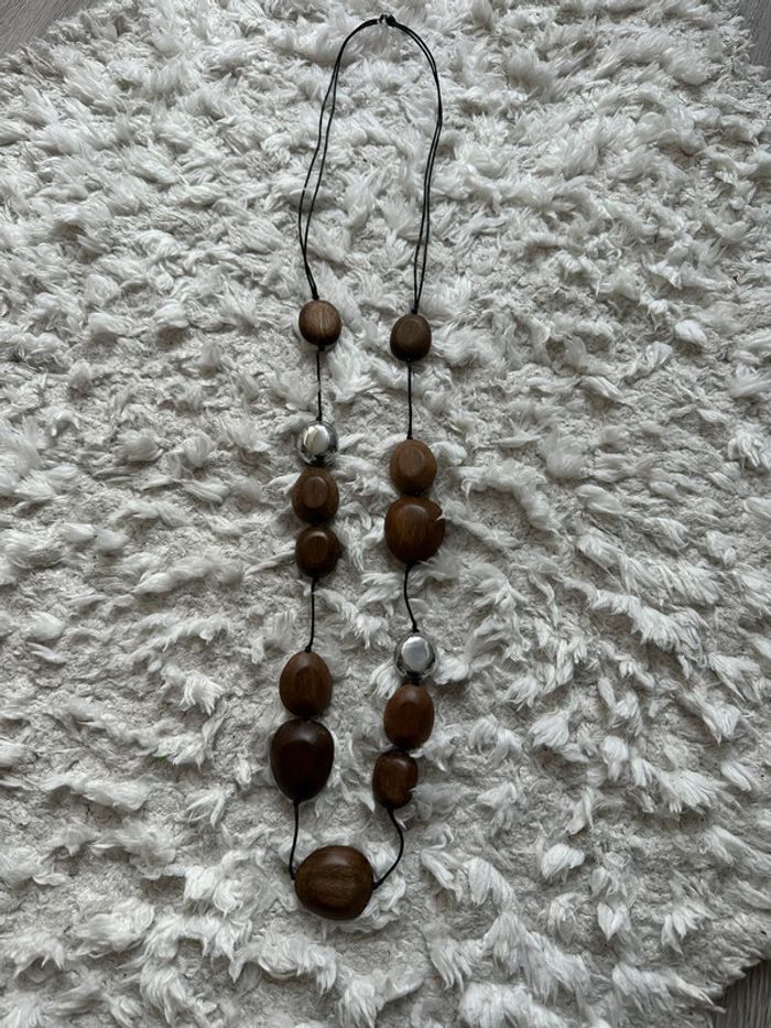 Collier /sautoir en bois - photo numéro 3