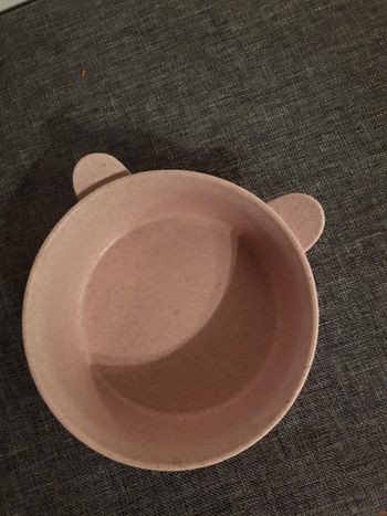 Bol enfant vieux rose en bambou forme panda