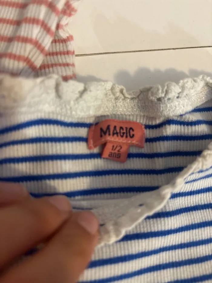 2 t-shirt avec manche 1/2ans en très bon état - photo numéro 2