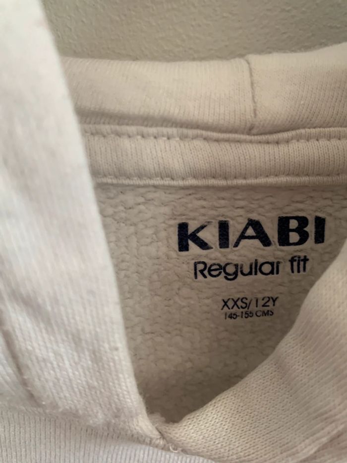 Sweat à capuche blanc 12 ans XXS Kiabi - photo numéro 3