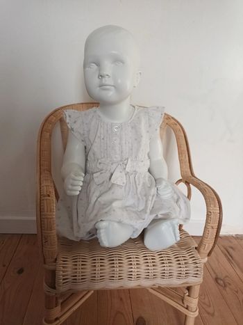 Robe bouffante motif étoile et pois rose