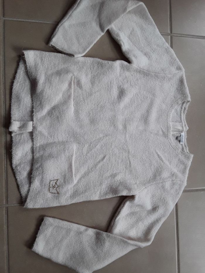 Pull ecru fille 10 ans ABSORBA TBE
