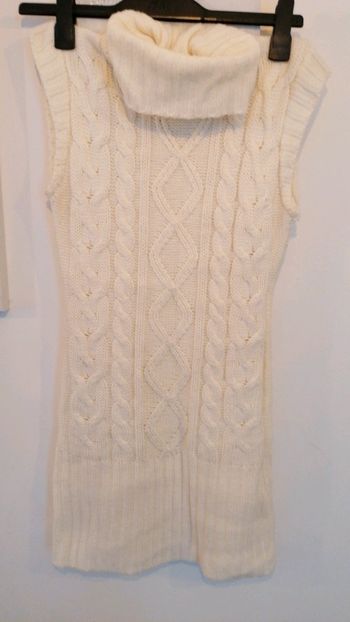 Robe pull col roulé crème taille 1
