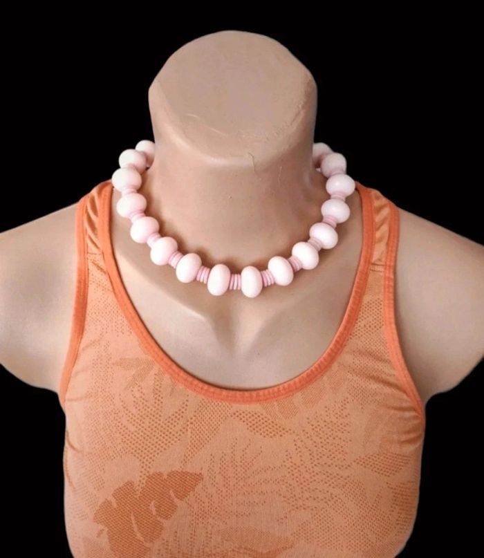 Lot de 4 colliers de grosses perles vintage inspiration 70's - photo numéro 10