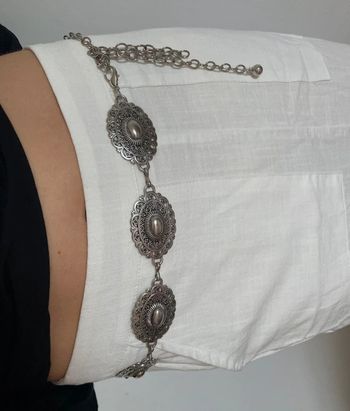 Ceinture chaîne argentée
