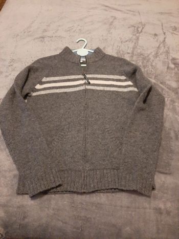 gilet zippé gris
