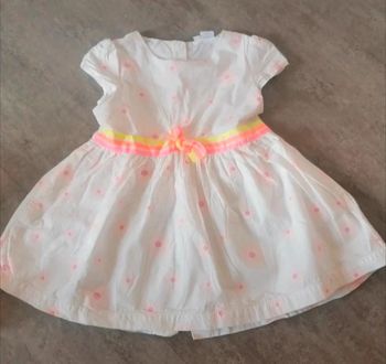 Robe à manches courtes chic bébé fille 18 mois NEUVE