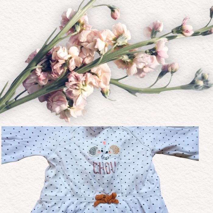 Ensemble robe/tunique/legging bébé fille taille 6 mois - photo numéro 2