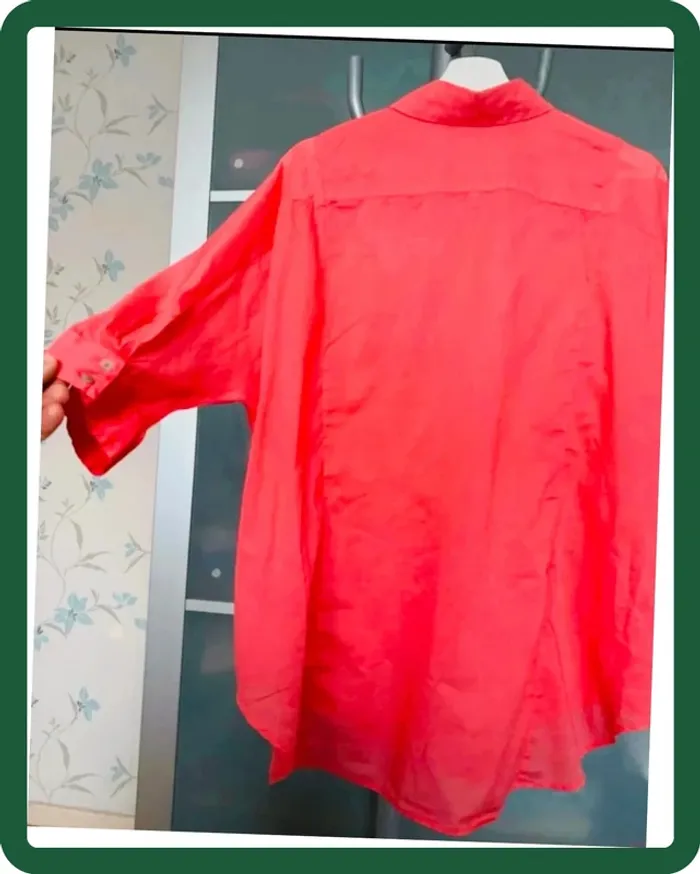 Superbe chemise été Oversize couleur Corail T/M - photo numéro 5