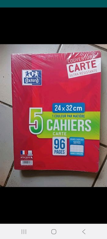 lot de 5 cahiers OXFORD 24 x 32 cm - neuf