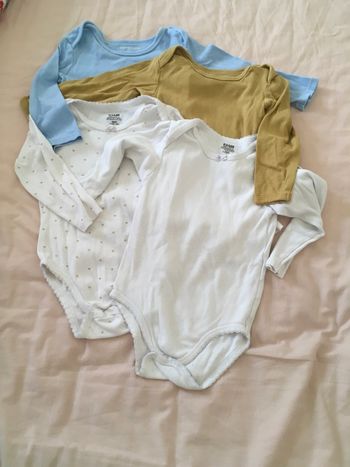 36 mois - Bodies manches longues unis