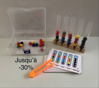 Jeux jouet abaque trie tube essai bille activé educatif mental motricite fine calme type montessori